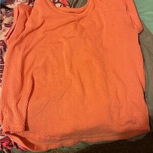 Women's Orange Sleeveless Top